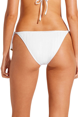WHITE Elle Tie Side Hipster Bikini Bottom
