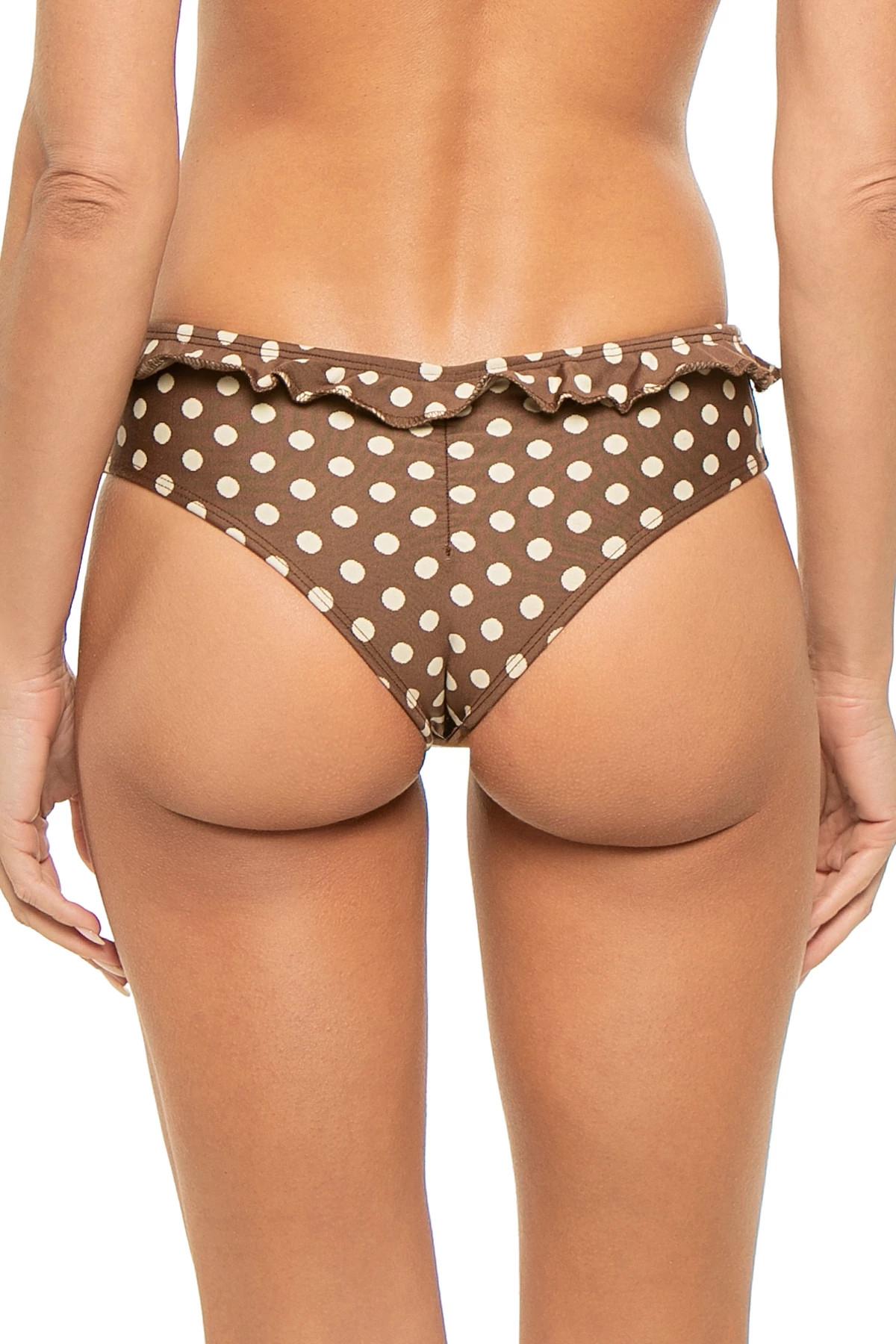 VIVIAN Vivian Ruffle Brazilian Bikini Bottom image number 2