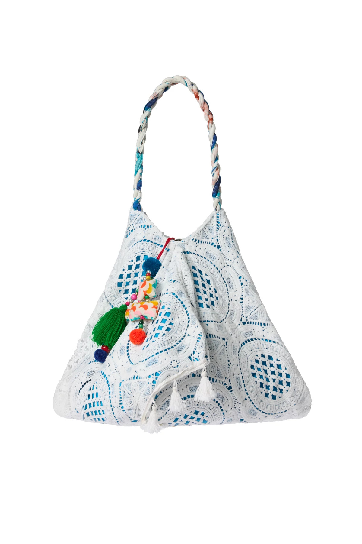 TURQ Crochet Fringe Tote image number 1