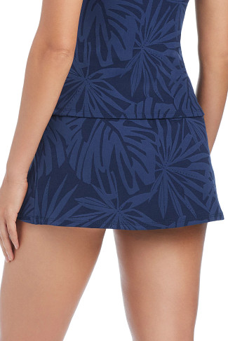 MIDNIGHT Jacquard Skirted Bikini Bottom