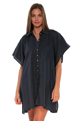SLATE SEAGRASS TEXTURE Shore Thing Tunic