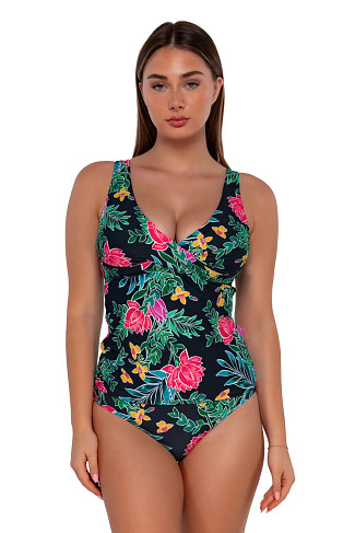 TWILIGHT BLOOMS Elsie Underwire Tankini Top (E-H Cup)