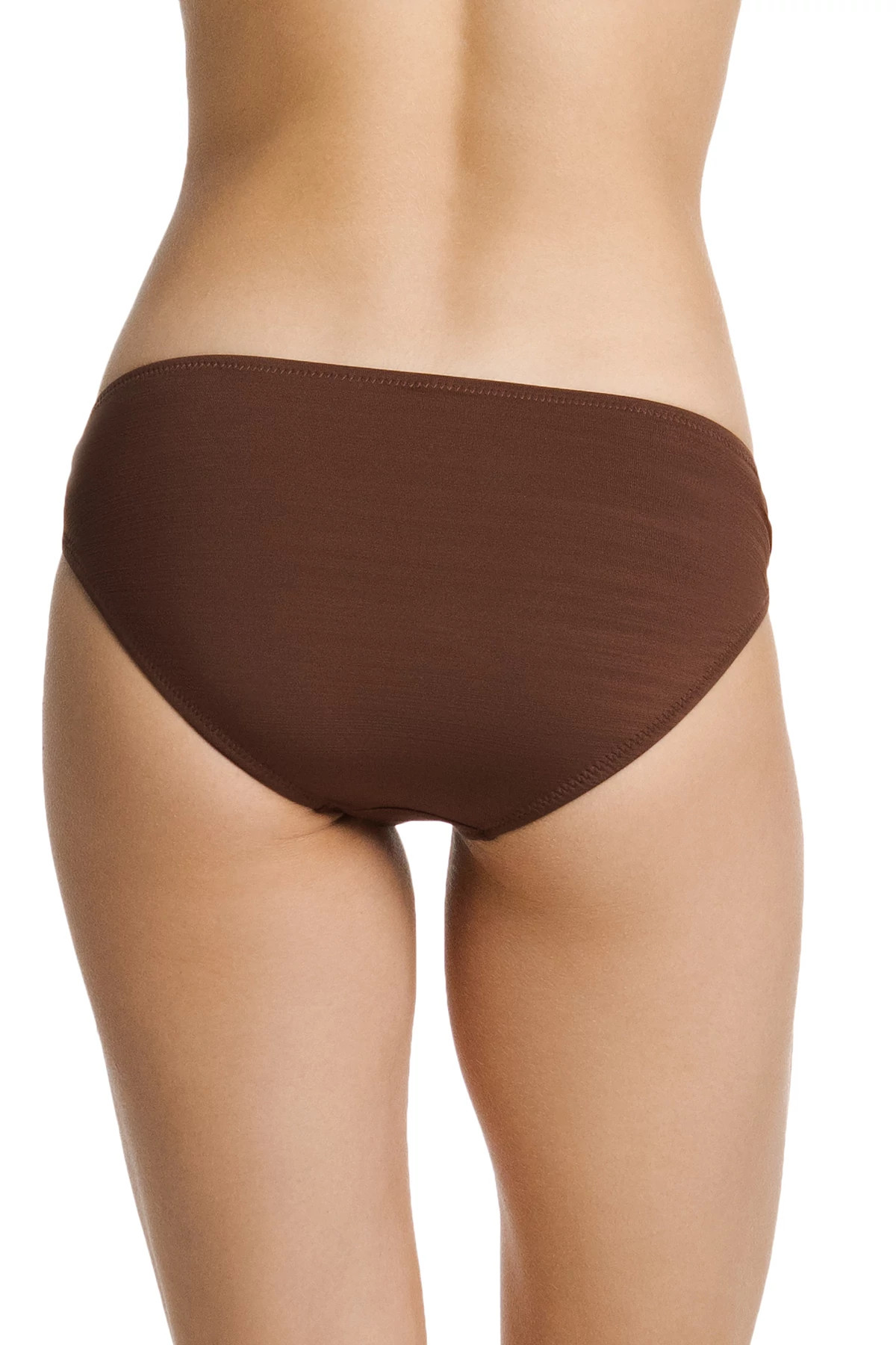 CHOCOLATE BROWN Tortoise Tab Side Hipster Bikini Bottom image number 2