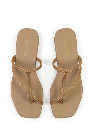 ALMOND Scarpa Glitter Cord Flat Sandal
