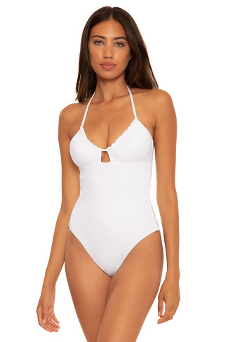 WHITE Candice Convertible Halter One Piece Swimsuit