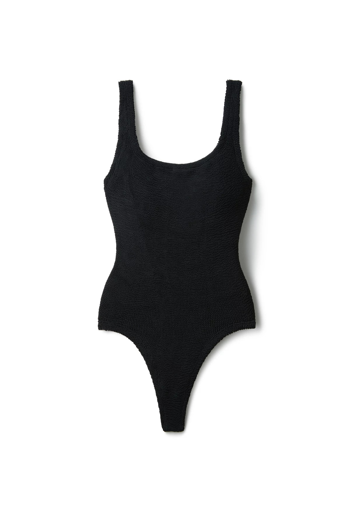 BLACK Classic Square Neck One Piece Swimsuit image number 4