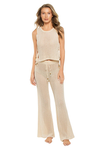 OFF WHITE Crochet Cover Crop Top
