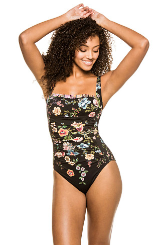 MULTI Floral Over The Shoulder One Piece Swimsuit