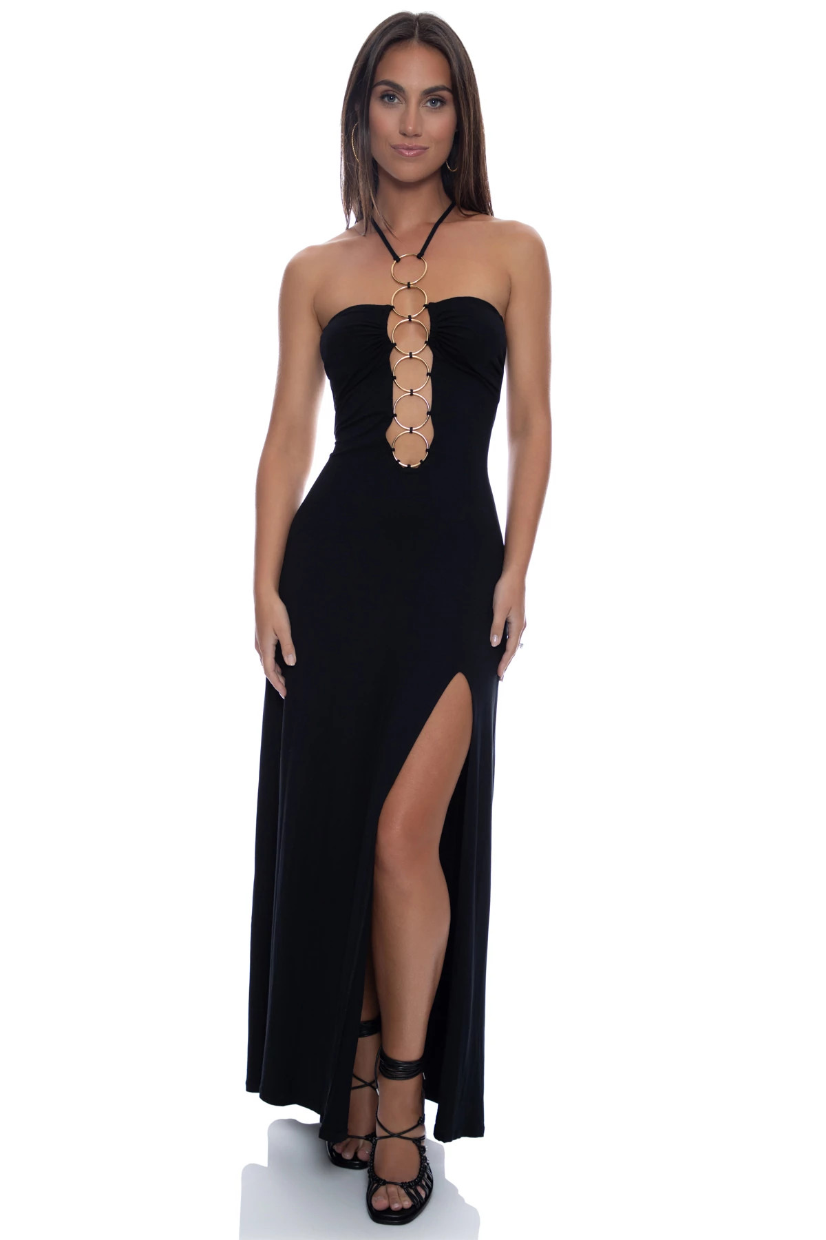 BLACK Ring Maxi Dress image number 1