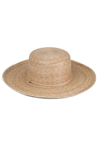 NATURAL Island Palma Boater Hat