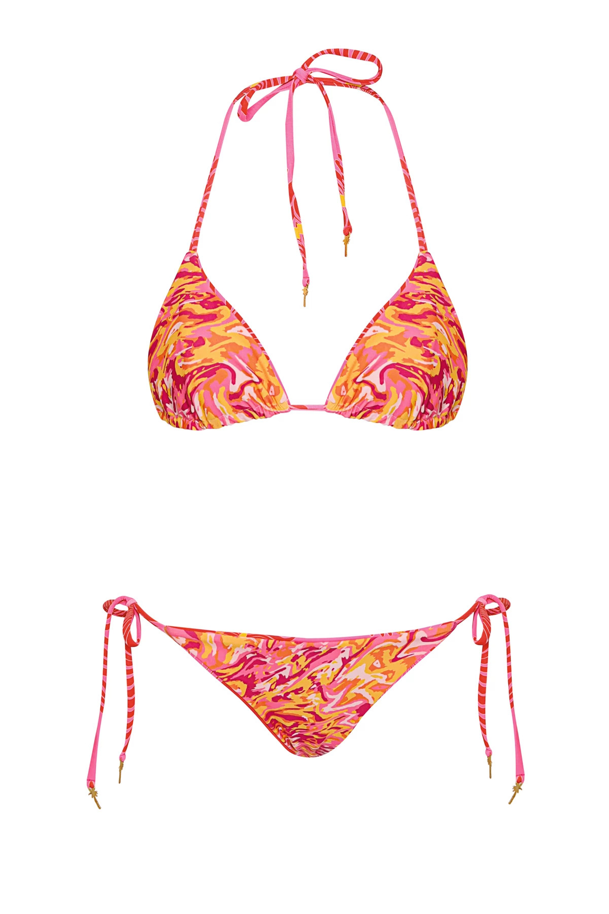 WATER BLOSSOM Shining Reversible Brazilian Bikini Bottom image number 3