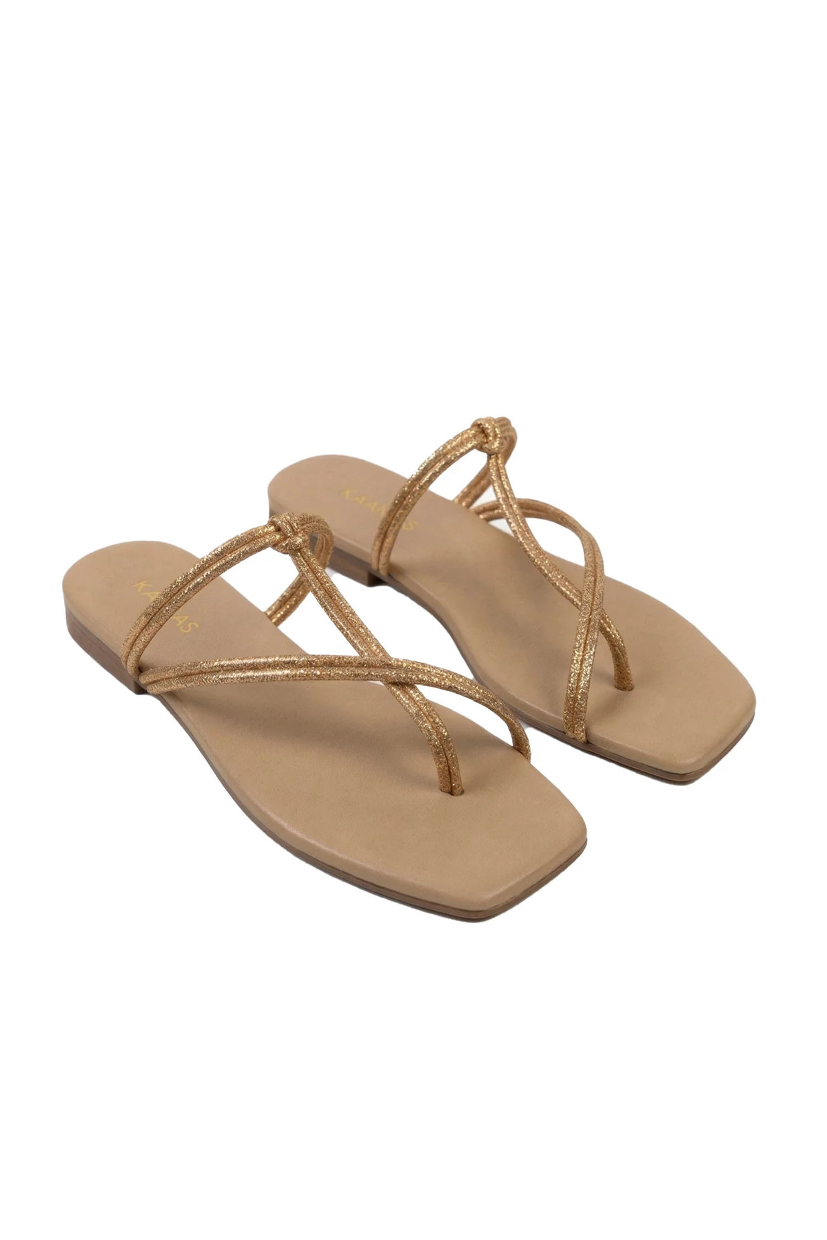 ALMOND Scarpa Glitter Cord Flat Sandal image number 2