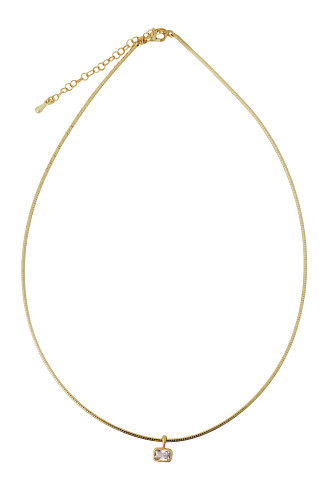 GOLD Snake Chain Crystal Necklace