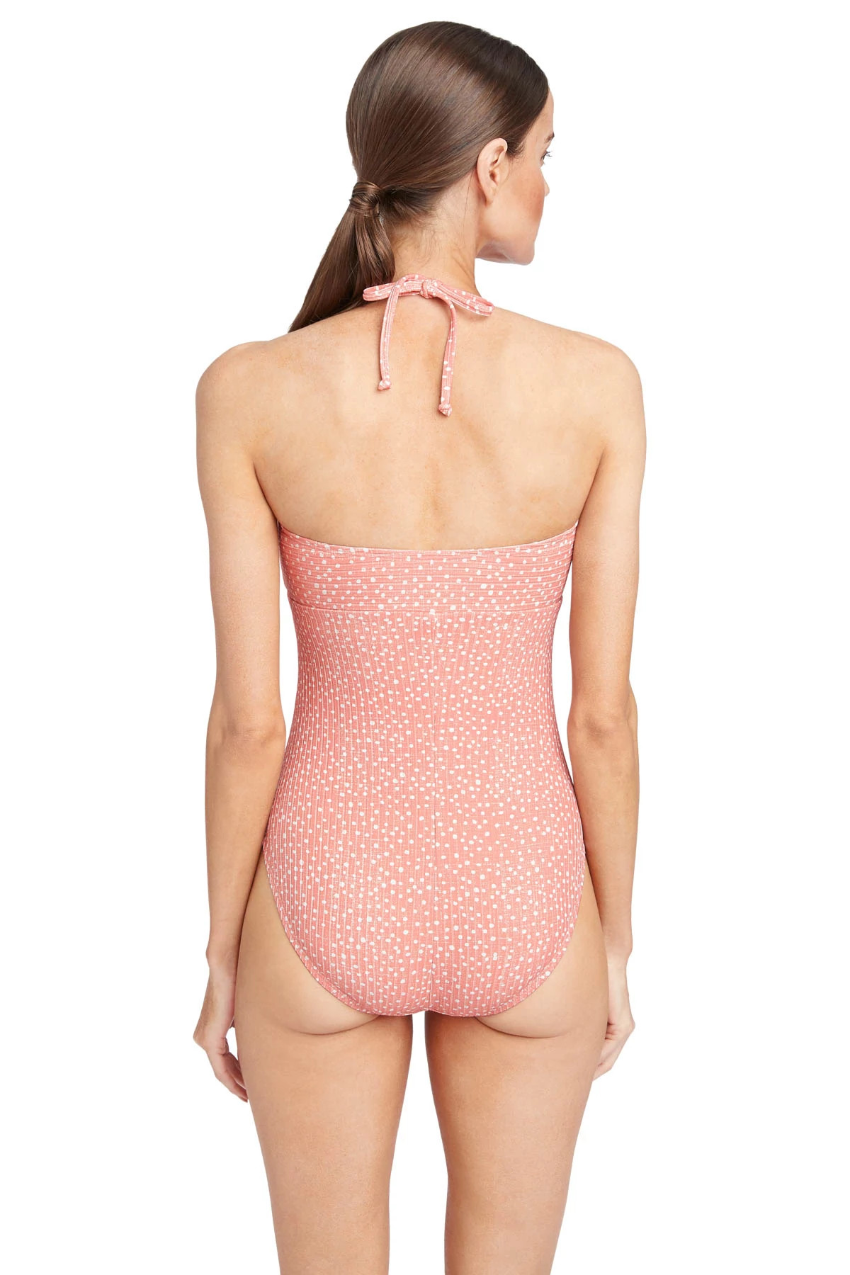 BLUSH Tie Front Bandeau One Piece Swimsuit image number 3