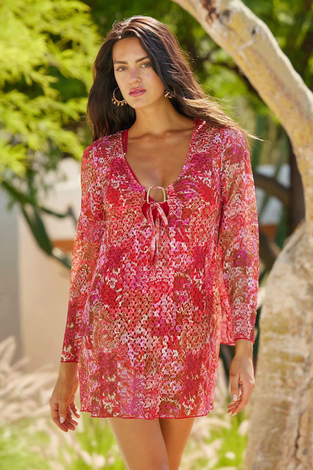 MULTI Mesh Crochet Tunic image number 4