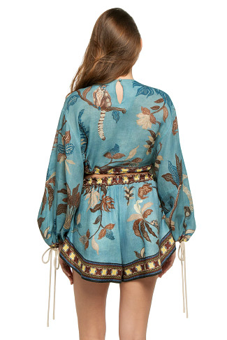 MULTI Georgia Linen Crop Top