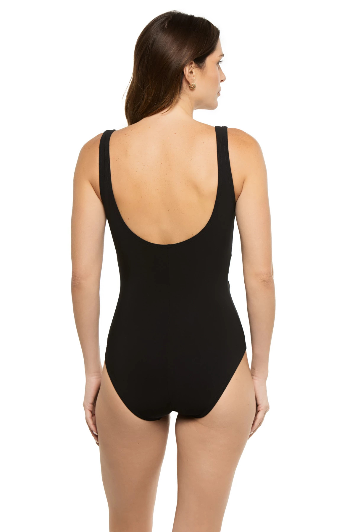 BLACK Arlo Plunge One Piece Swimsuit image number 2