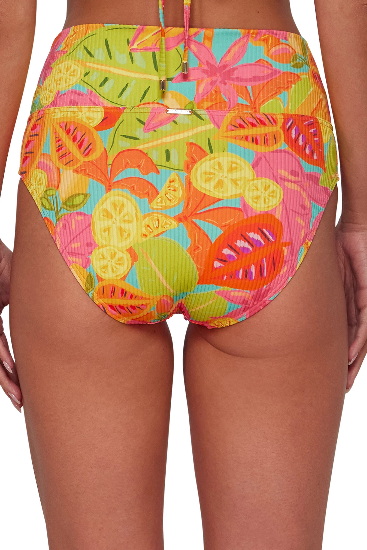 CITRUS GROVE SANDBAR RIB Hannah High Waist Bikini Bottom image number 4