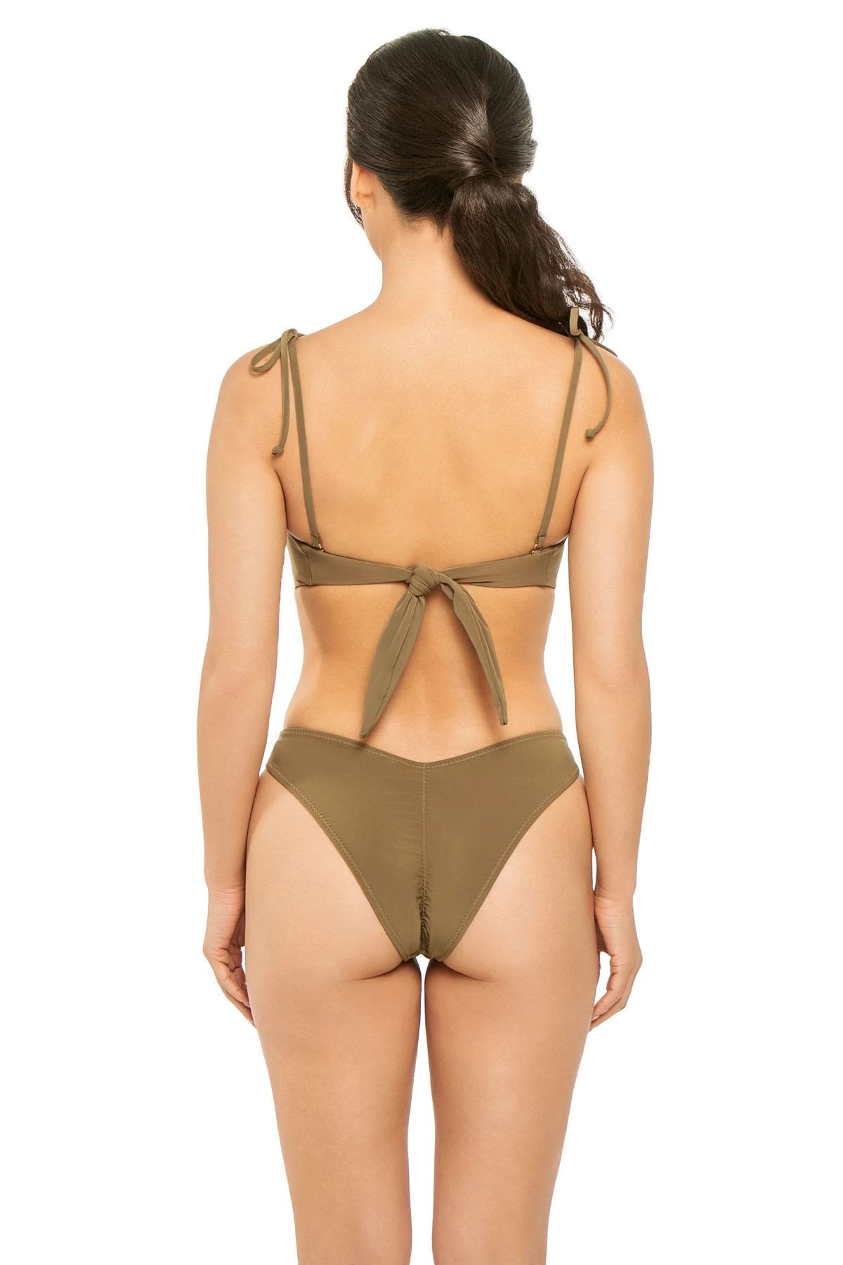 KHAKI Tori Bandeau Bikini Top image number 2