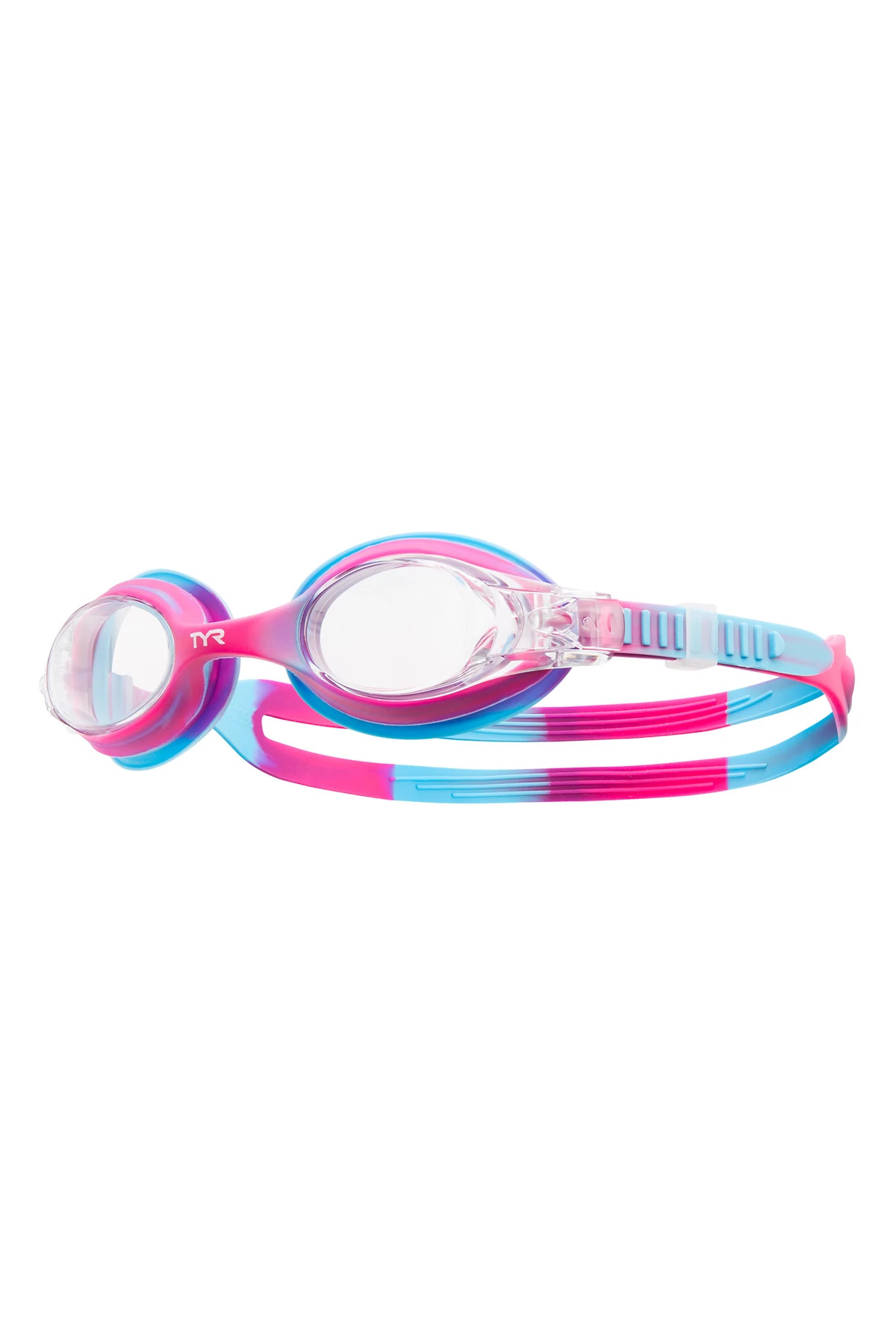 PINK/BLUE Kids Swimple Tie Dye Goggles image number 1