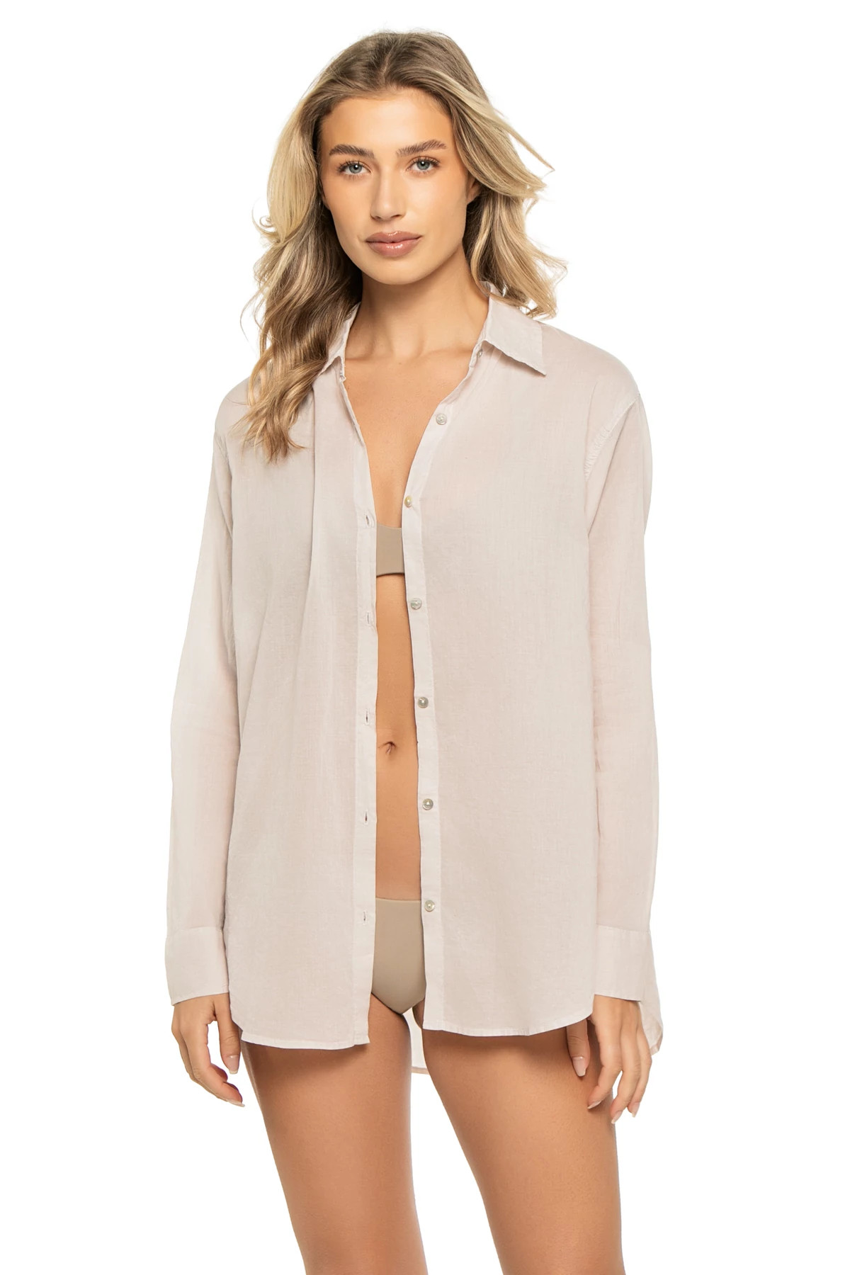 OYSTER/NAVY Destinations Oversized Shirt Dress image number 3