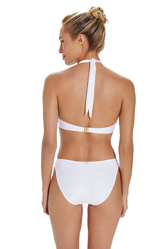 AMBRA WHITE Brenda Halter Bikini Top