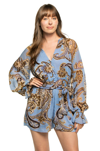 CORNFLOUR Button Up Romper