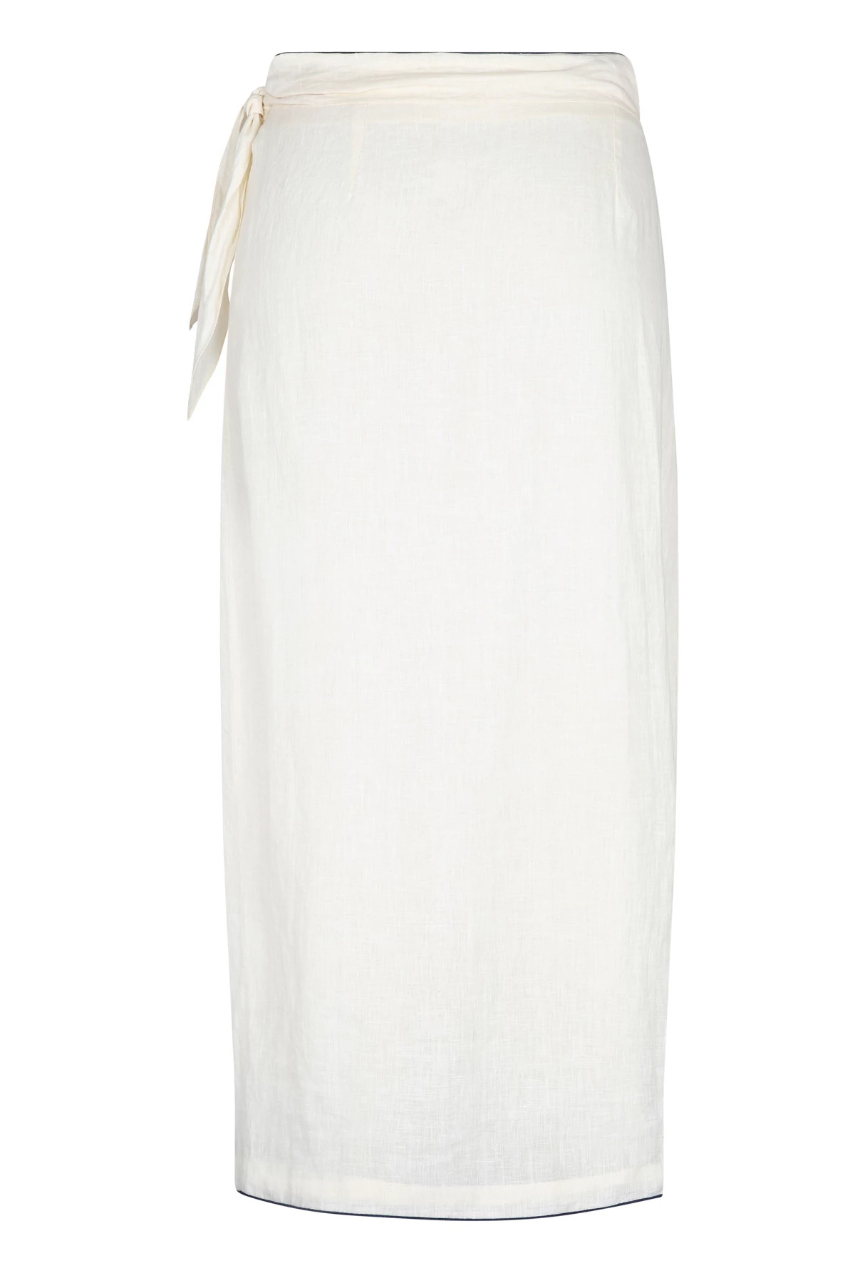 IVORY Loren Linen Wrap Skirt image number 5