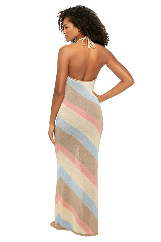 YELLOW/PEACH/STONE/ICE Dree Halter Maxi Dress