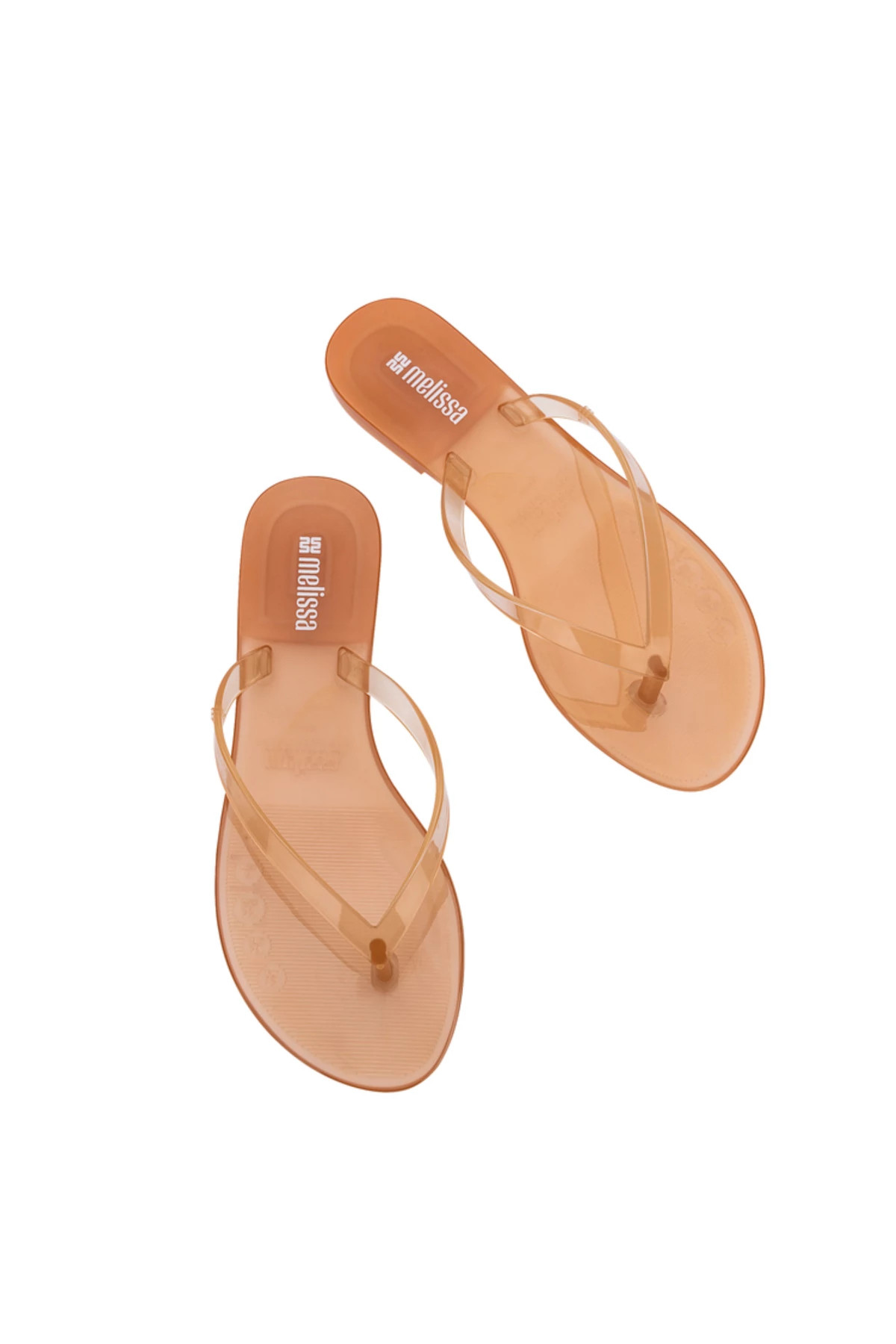 CLEAR BEIGE Harmonic Translucent Jelly Flip Flop image number 4