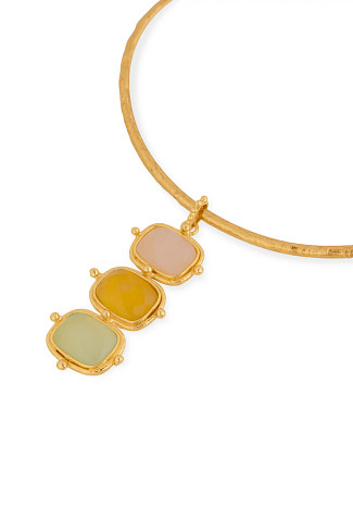 MULTI Medicis Square Stone Choker Necklace