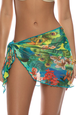 MULTI Jungle Print Mini Pareo Cover Up
