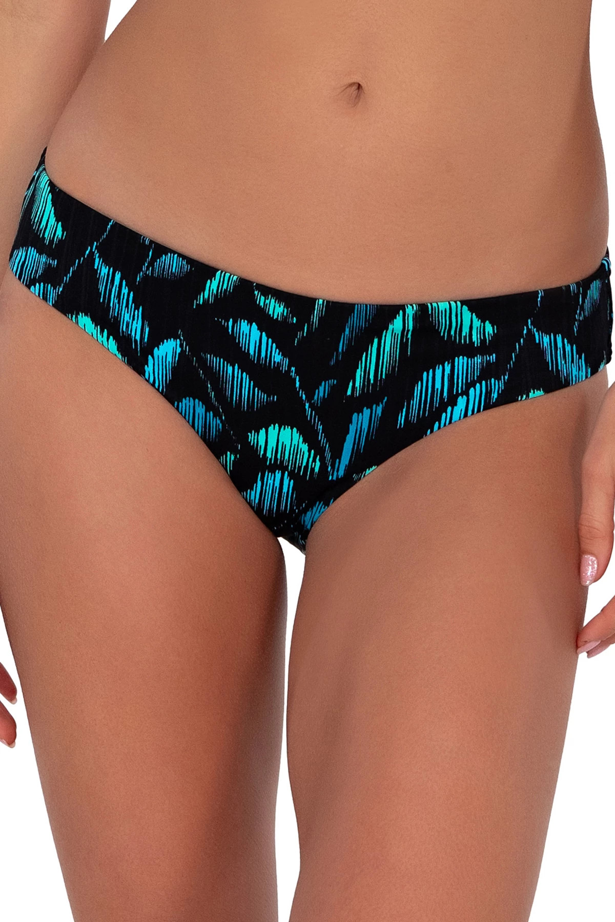 CASCADE SEAGRASS TEXTURE Collins Hipster Bikini Bottom image number 1