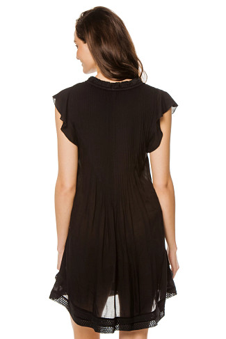 BLACK Sasha Lace Trimmed Mini Dress