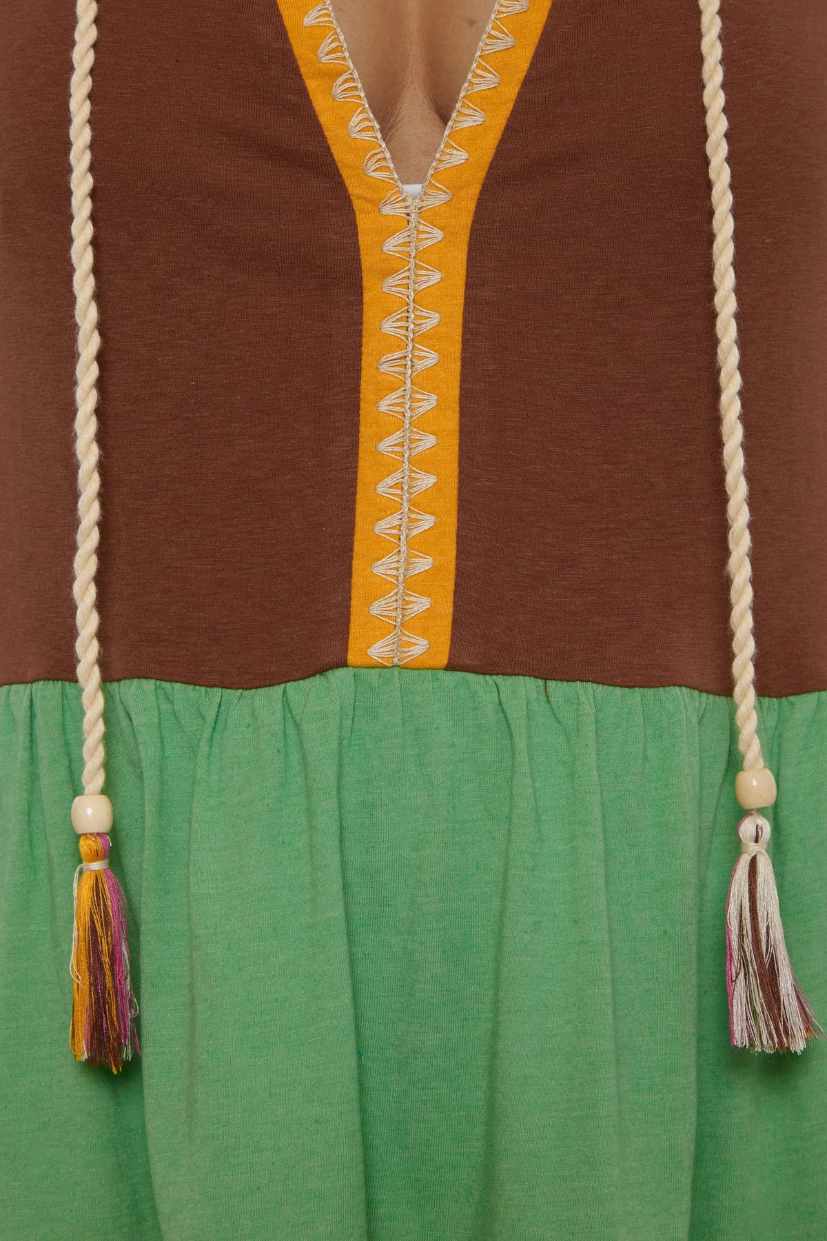 SEAGRASS Colorblock Mini Dress image number 4