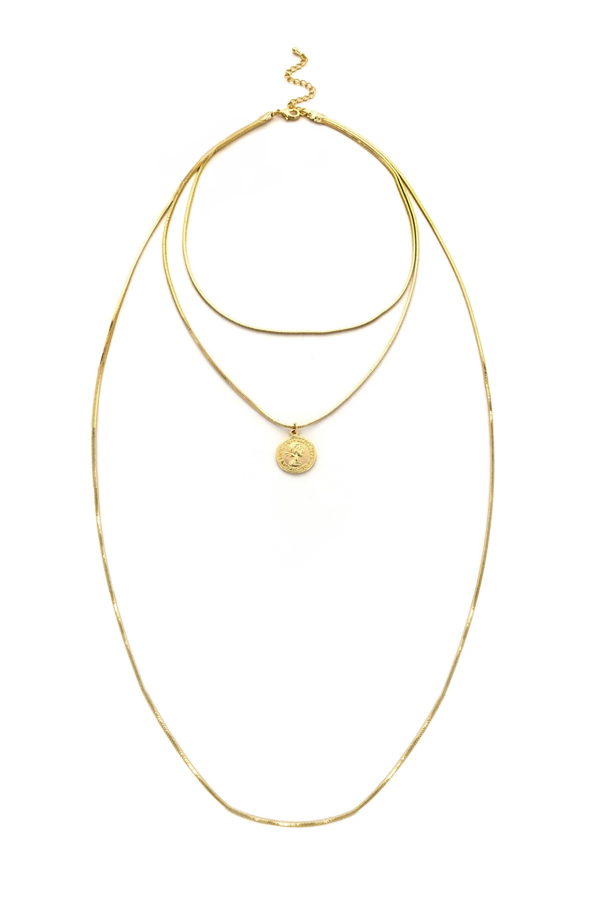 GOLD Layered Necklace image number 1