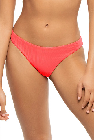 HOT CORAL Cayman Brazilian Bikini Bottom