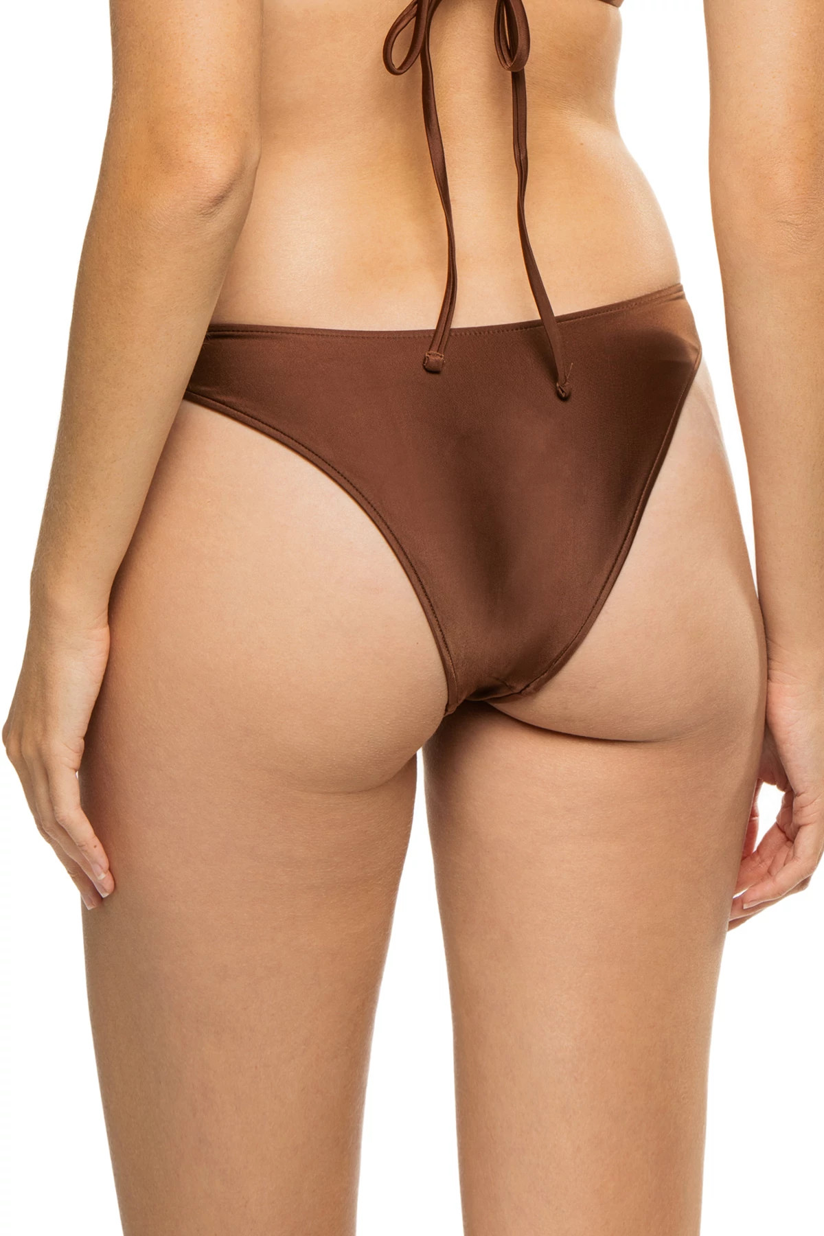 CINNAMON Dove Satin Brazilian Bikini Bottom image number 2