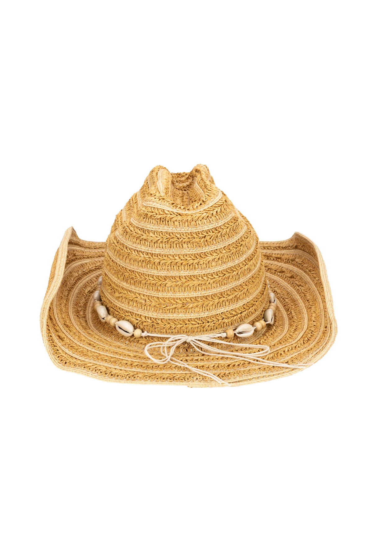 NATURAL Stripe Cowboy Hat image number 2
