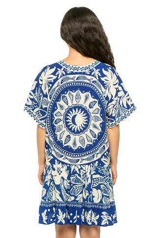 OCEAN SCARF BLUE Ocean Scarf Mini Dress