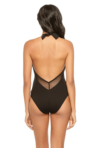 BLACK Charlie Plunge Halter One Piece