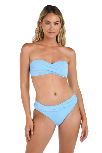 CRYSTAL BLUE Island Goddess Twist Bandeau Bikini Top