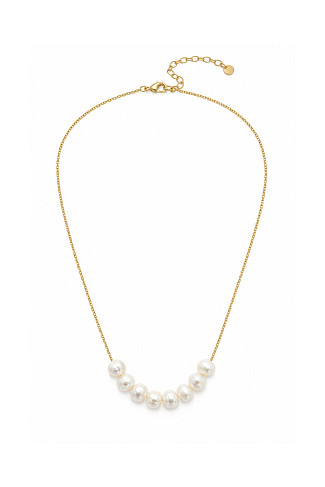 GOLD Freshwater Pearl Chain Necklace