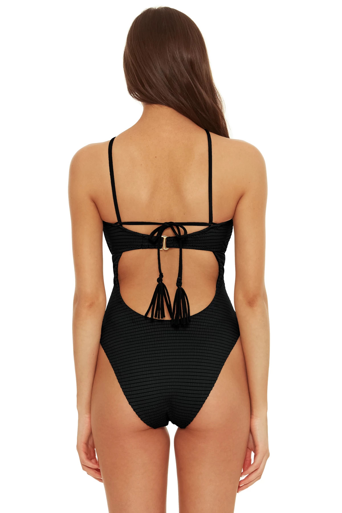 BLACK Multi-Way Maillot One Piece Swimsuit image number 6