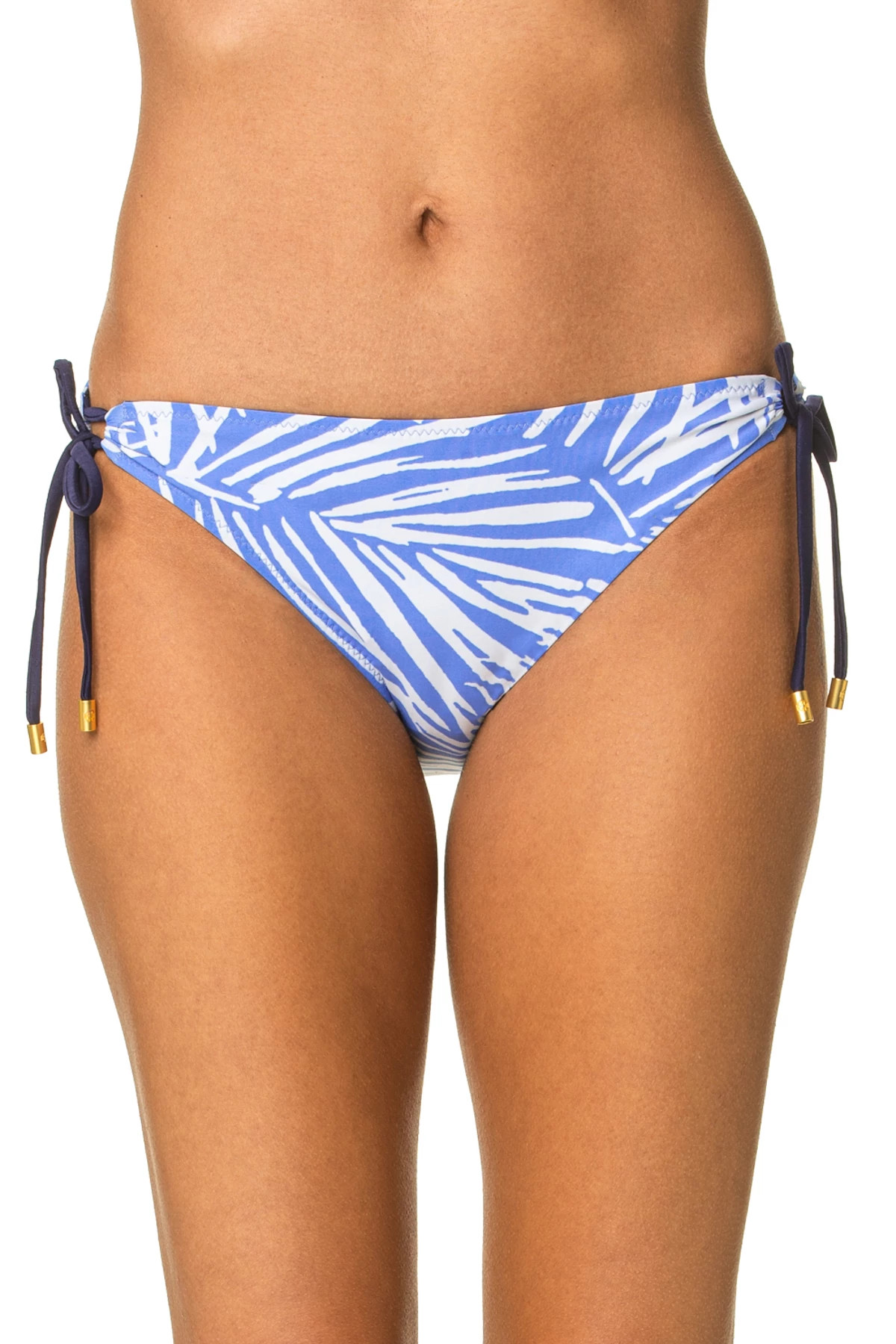PERIWINKLE Palm Reversible Tie Side Hipster Bikini Bottom image number 1