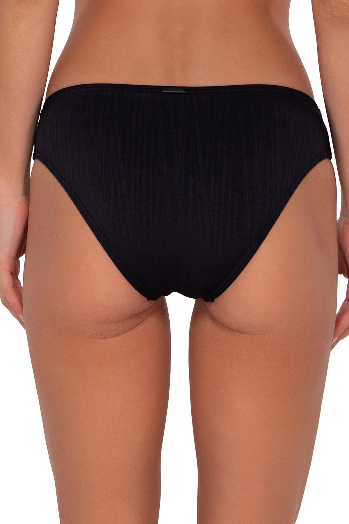 BLACK SEAGRASS TEXTURE Collins Hipster Bikini Bottom image number 2