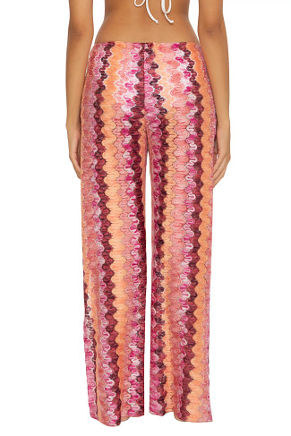 ROSE VIOLET MULTI Crochet Stripe Pants