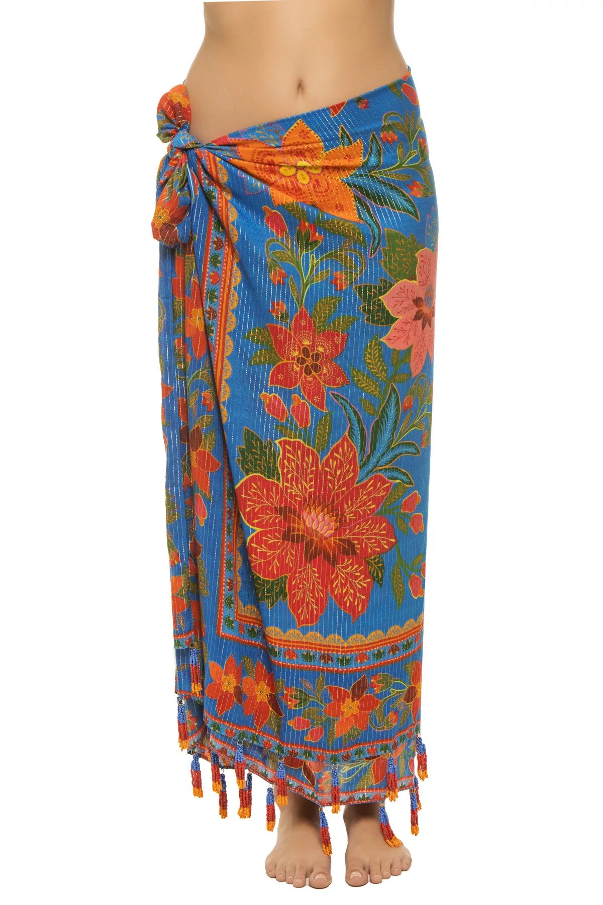 BLUE TROPICAL Blue Tropical Tapestry Sarong image number 1