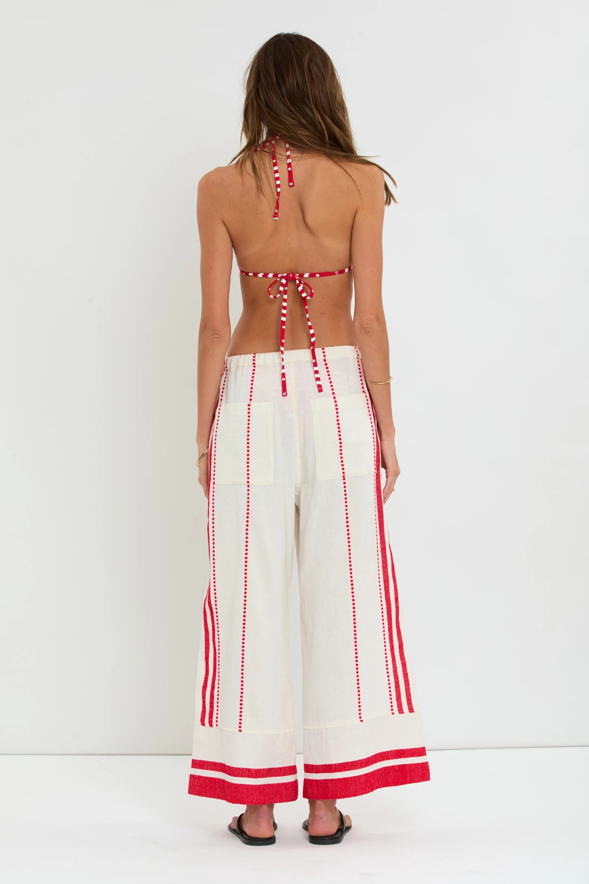 ESHE RED Desta Wide Leg Pants image number 3