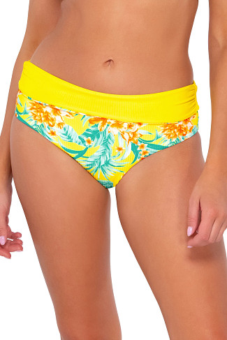 GOLDEN TROPICS SANDBAR RIB Capri High Waist Bikini Bottom